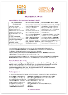 © BORG BORG Musischer Zweig Infoblatt